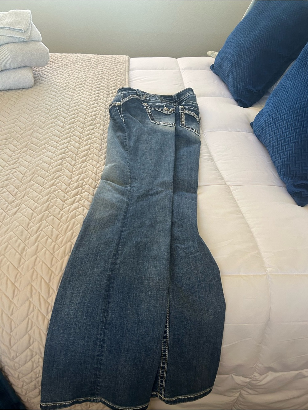 Miss Me Dark Blue Flare Jeans